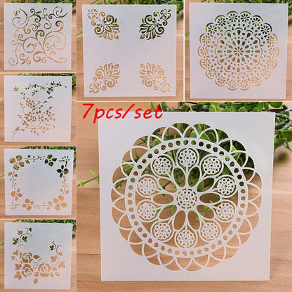 Floral Stencil Art Set for Walls, Cards & Crafts by HitMyNeed