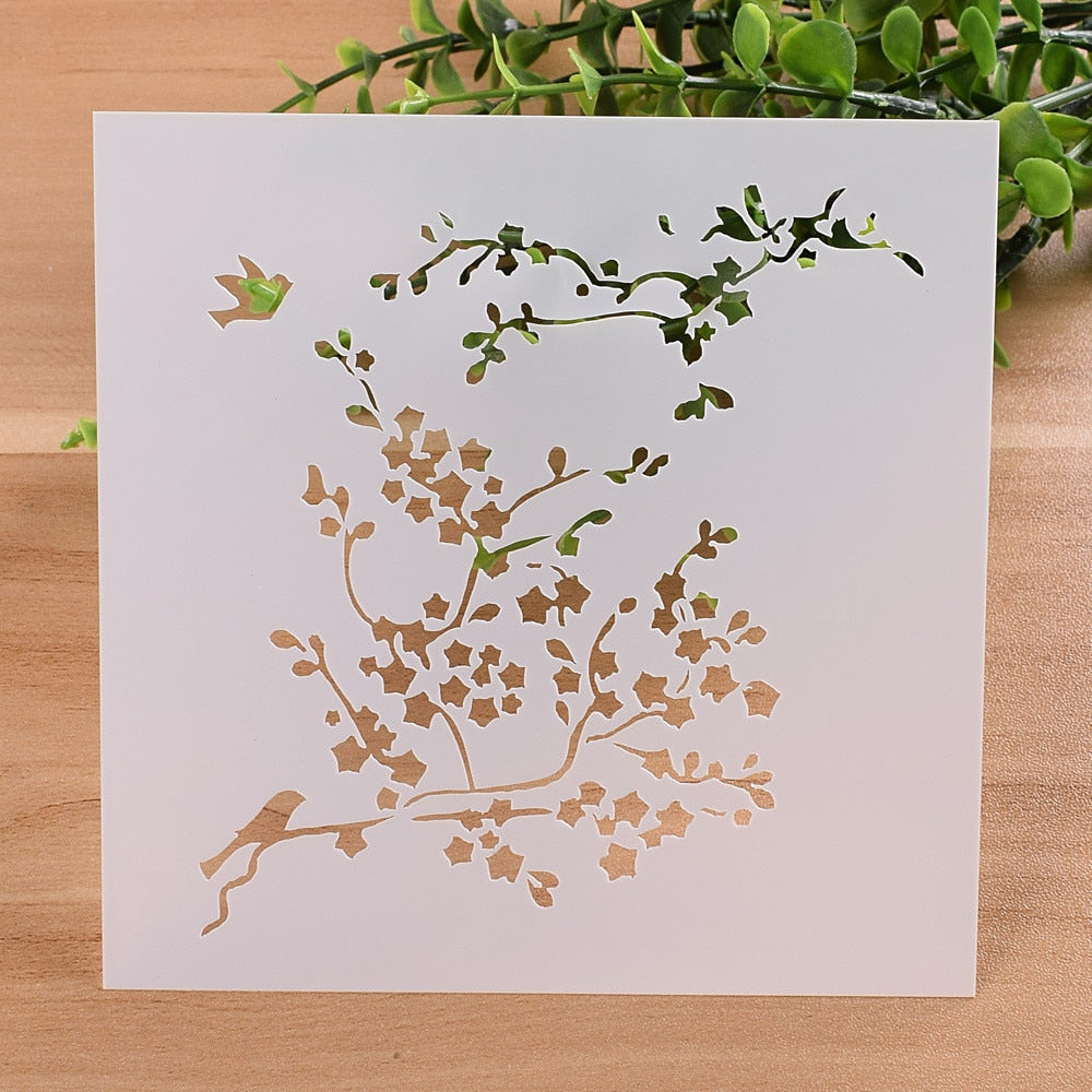 Floral Stencil Art Set for Walls, Cards & Crafts by HitMyNeed