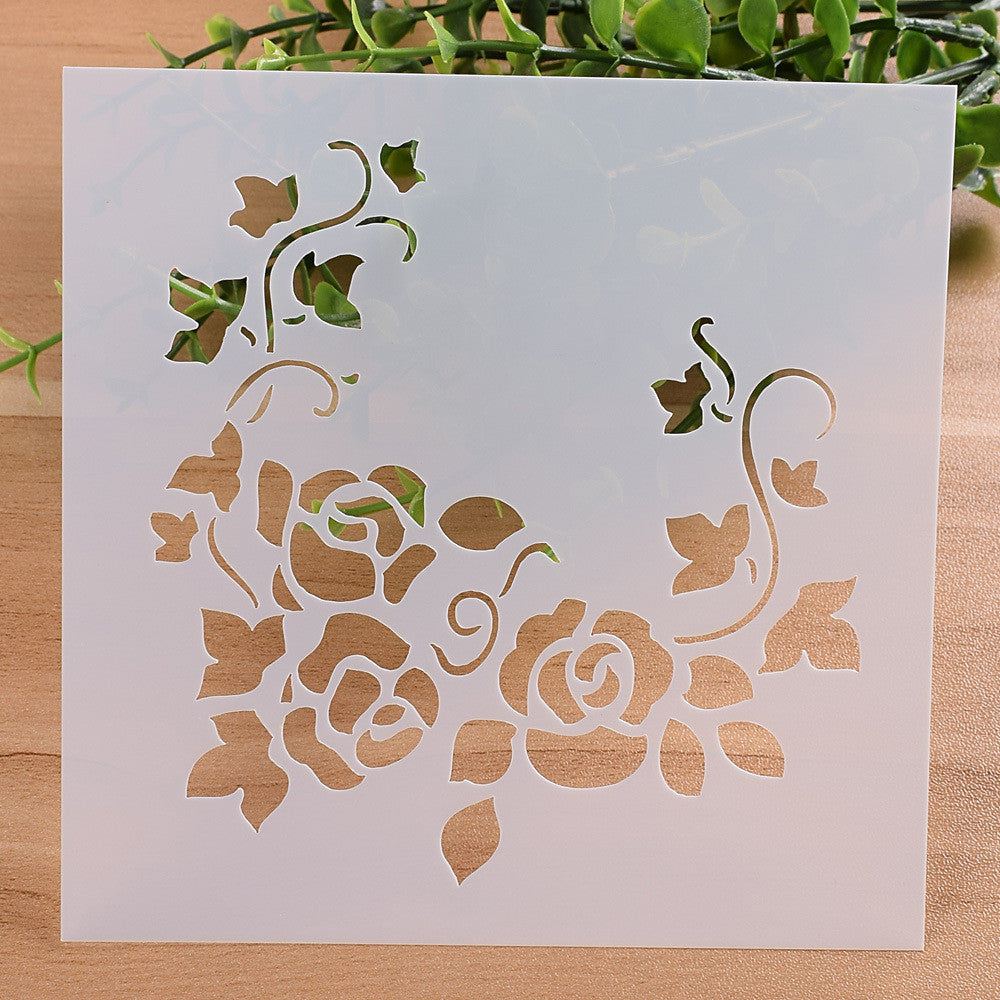 Floral Stencil Art Set for Walls, Cards & Crafts by HitMyNeed