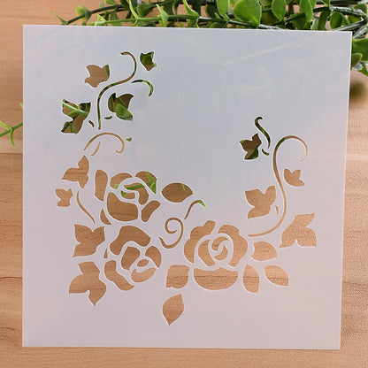 Floral Stencil Art Set for Walls, Cards & Crafts by HitMyNeed