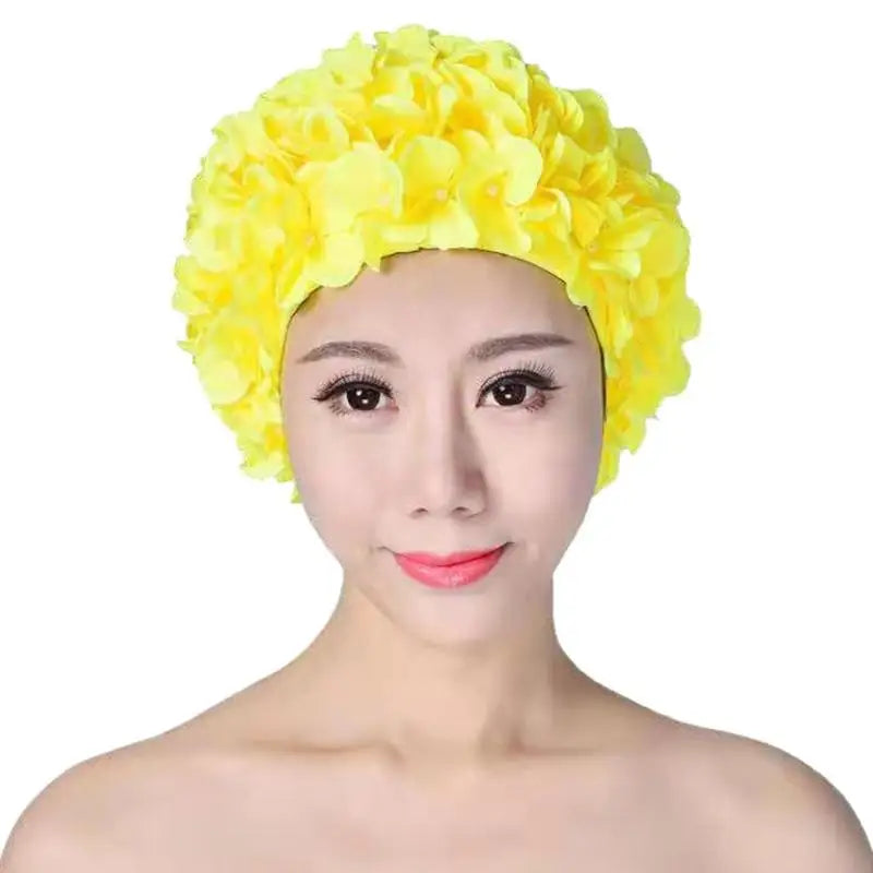 Floral Swim Cap for Women - Comfortable & Stylish by HitMyNeed