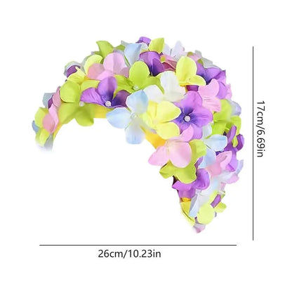 Floral Swim Cap for Women - Comfortable & Stylish a by HitMyNeed
