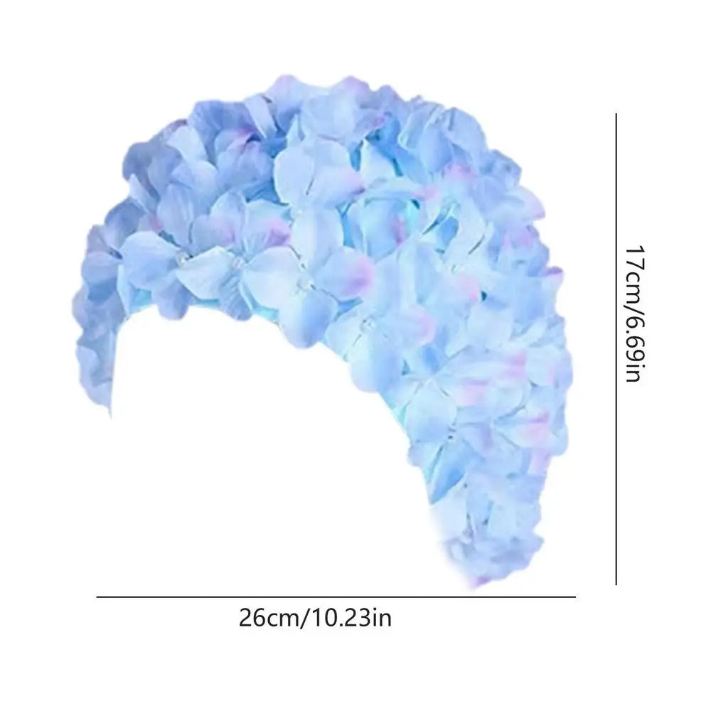 Floral Swim Cap for Women - Comfortable & Stylish b by HitMyNeed