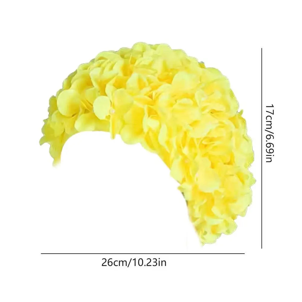 Floral Swim Cap for Women - Comfortable & Stylish d by HitMyNeed