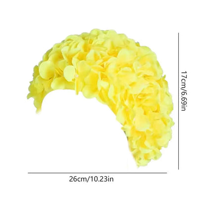 Floral Swim Cap for Women - Comfortable & Stylish d by HitMyNeed