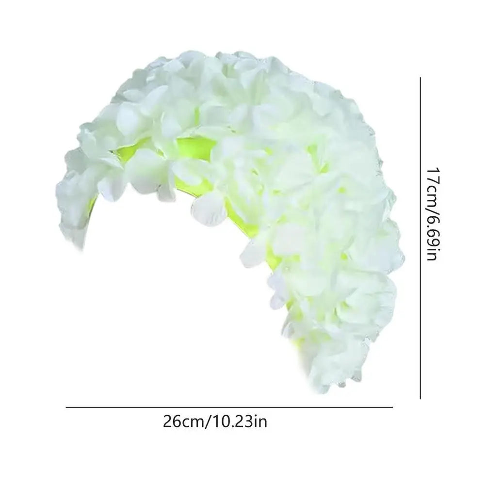 Floral Swim Cap for Women - Comfortable & Stylish f by HitMyNeed
