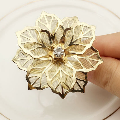 Flower Metal Napkin Rings Set of 10 by HitMyNeed