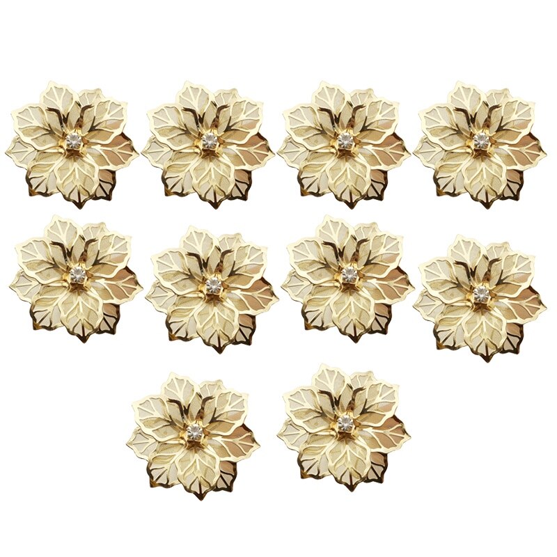 Flower Metal Napkin Rings Set of 10 by HitMyNeed