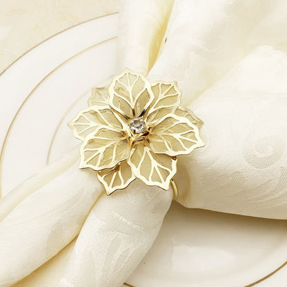 Flower Metal Napkin Rings Set of 10 by HitMyNeed