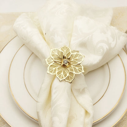 Flower Metal Napkin Rings Set of 10 by HitMyNeed