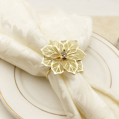 Flower Metal Napkin Rings Set of 10 by HitMyNeed