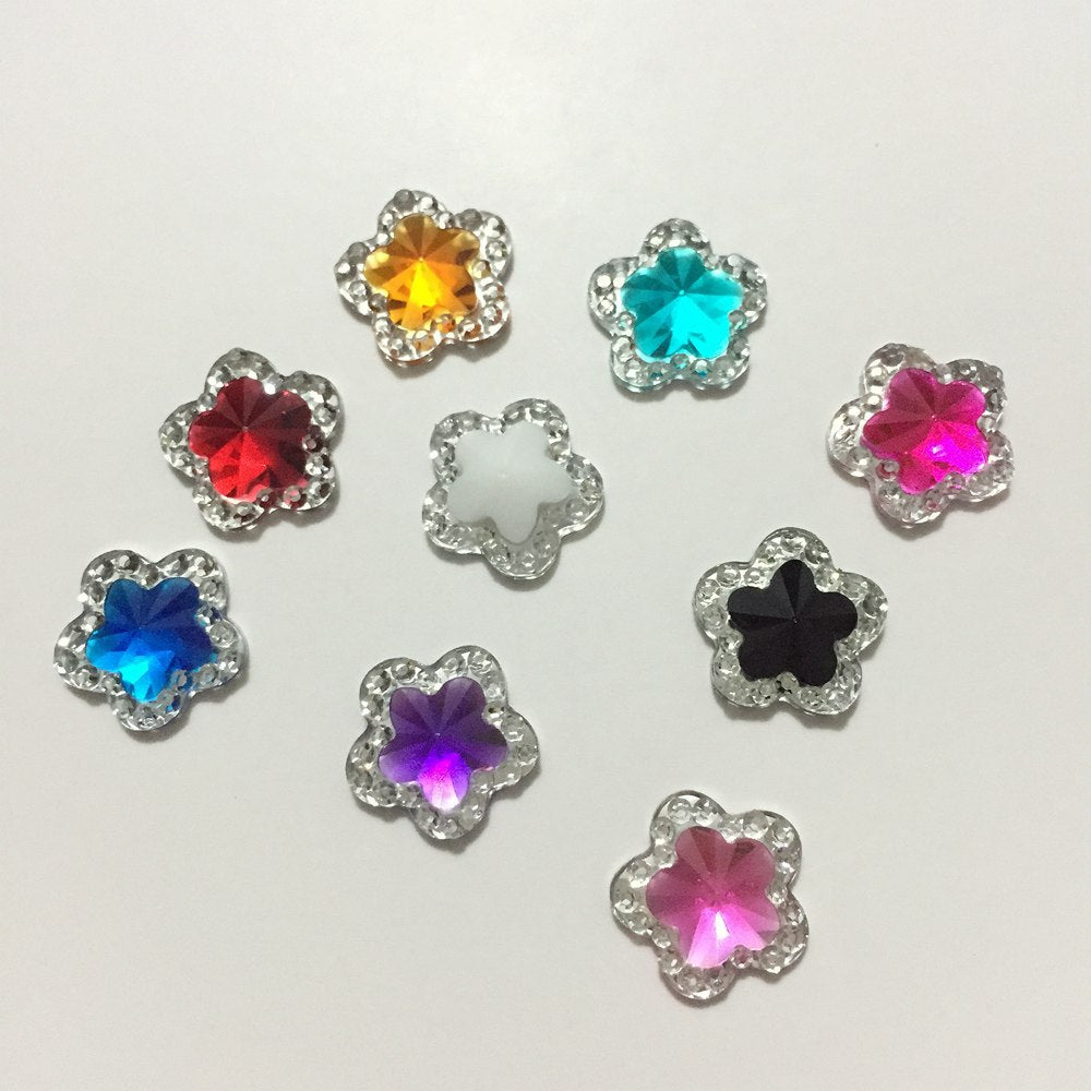 Flower Rhinestone Flatback Embellishments (40pcs) by HitMyNeed