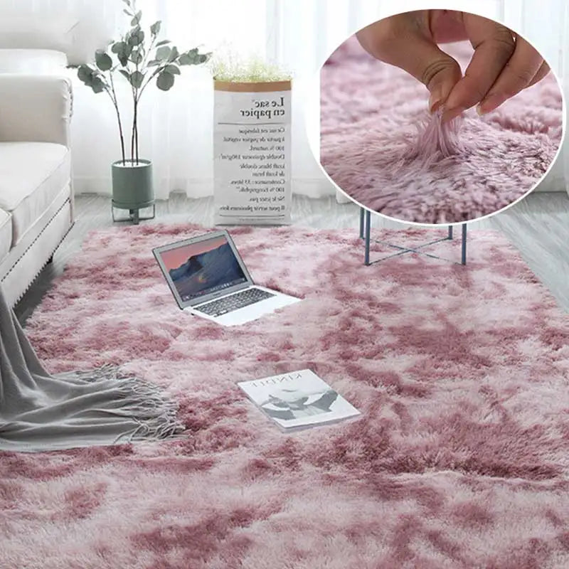 Fluffy Green Shaggy Area Rug for Living Room & Nursery purple-pink-carpet 80x160cm by HitMyNeed