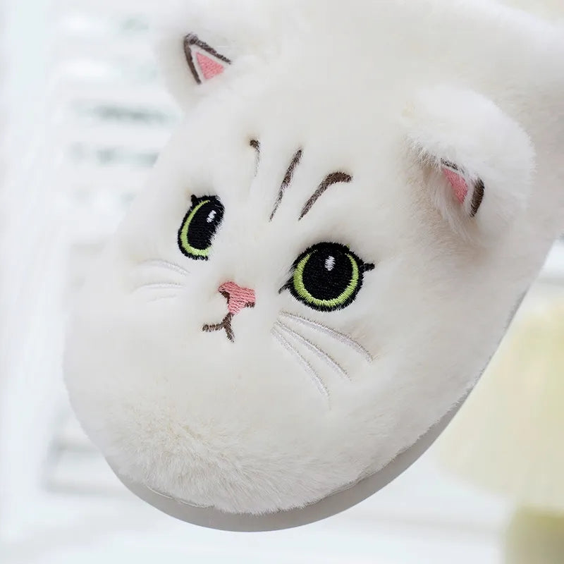 Fluffy Plush Cat House Slippers for Women & Men by HitMyNeed