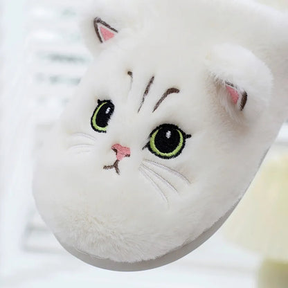 Fluffy Plush Cat House Slippers for Women & Men by HitMyNeed