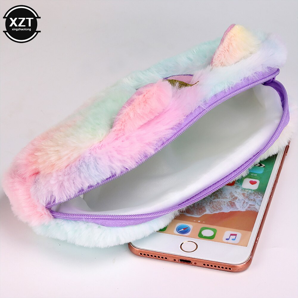 Fluffy Unicorn Pencil Case for Kids by HitMyNeed