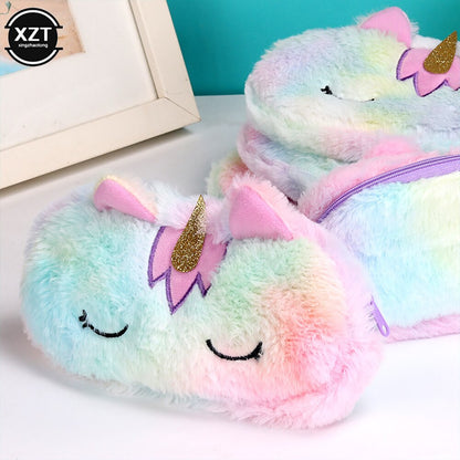 Fluffy Unicorn Pencil Case for Kids by HitMyNeed