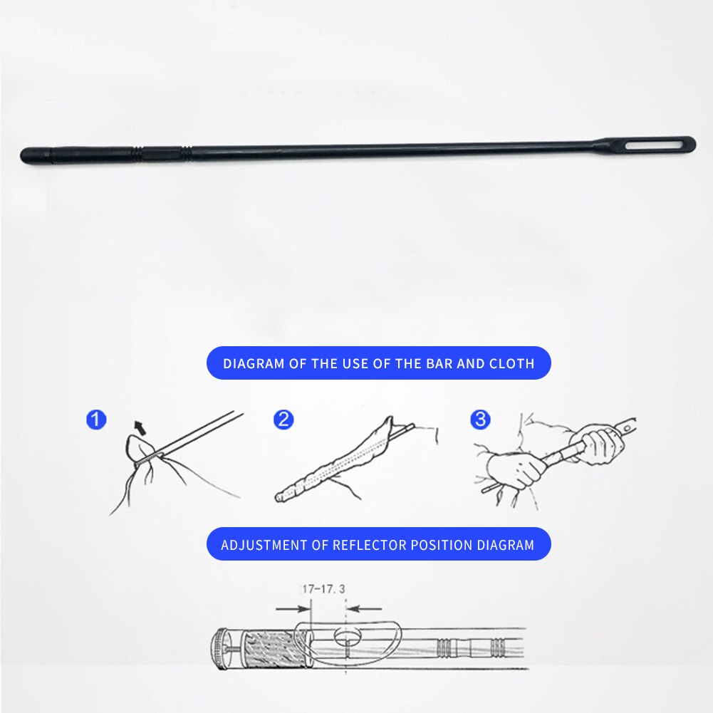 Flute Cleaning Rod with Reusable Cloth Set by HitMyNeed