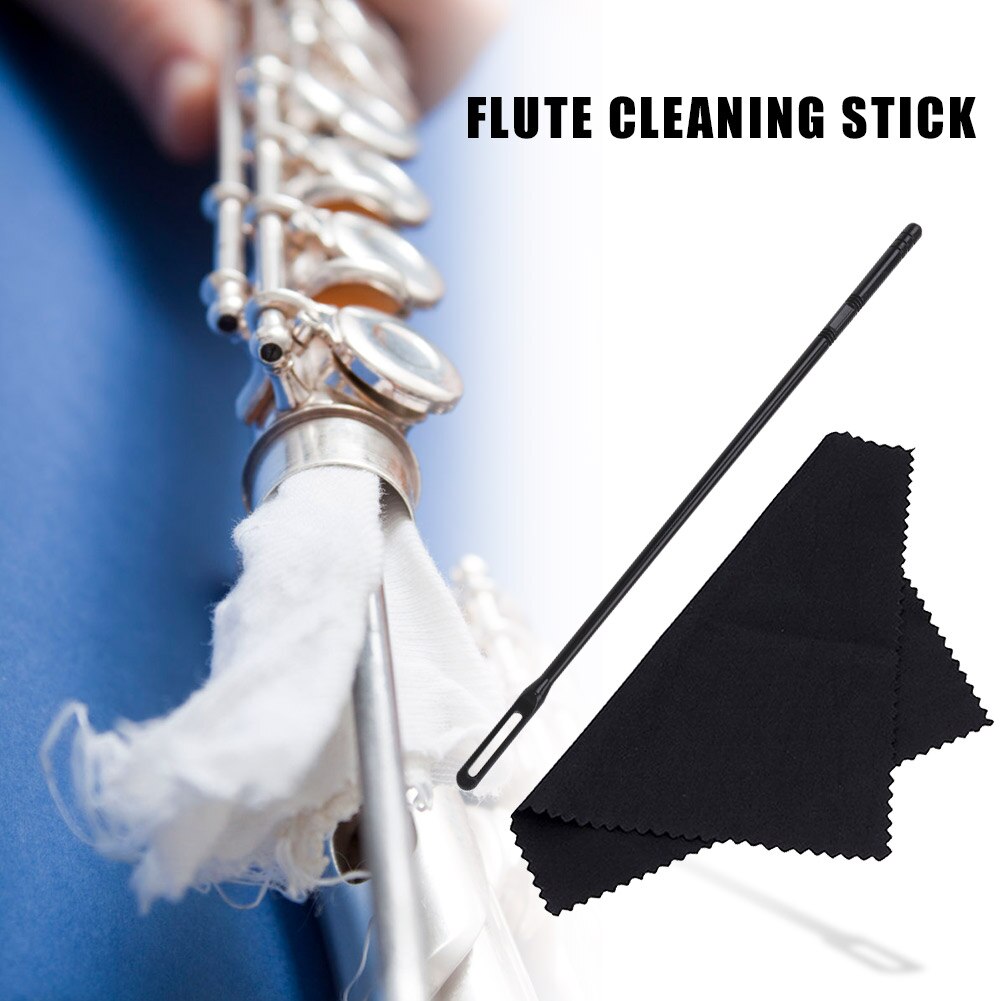 Flute Cleaning Rod with Reusable Cloth Set by HitMyNeed