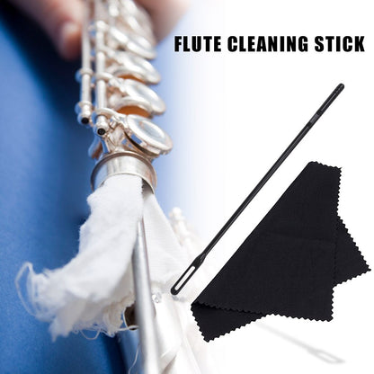 Flute Cleaning Rod with Reusable Cloth Set by HitMyNeed