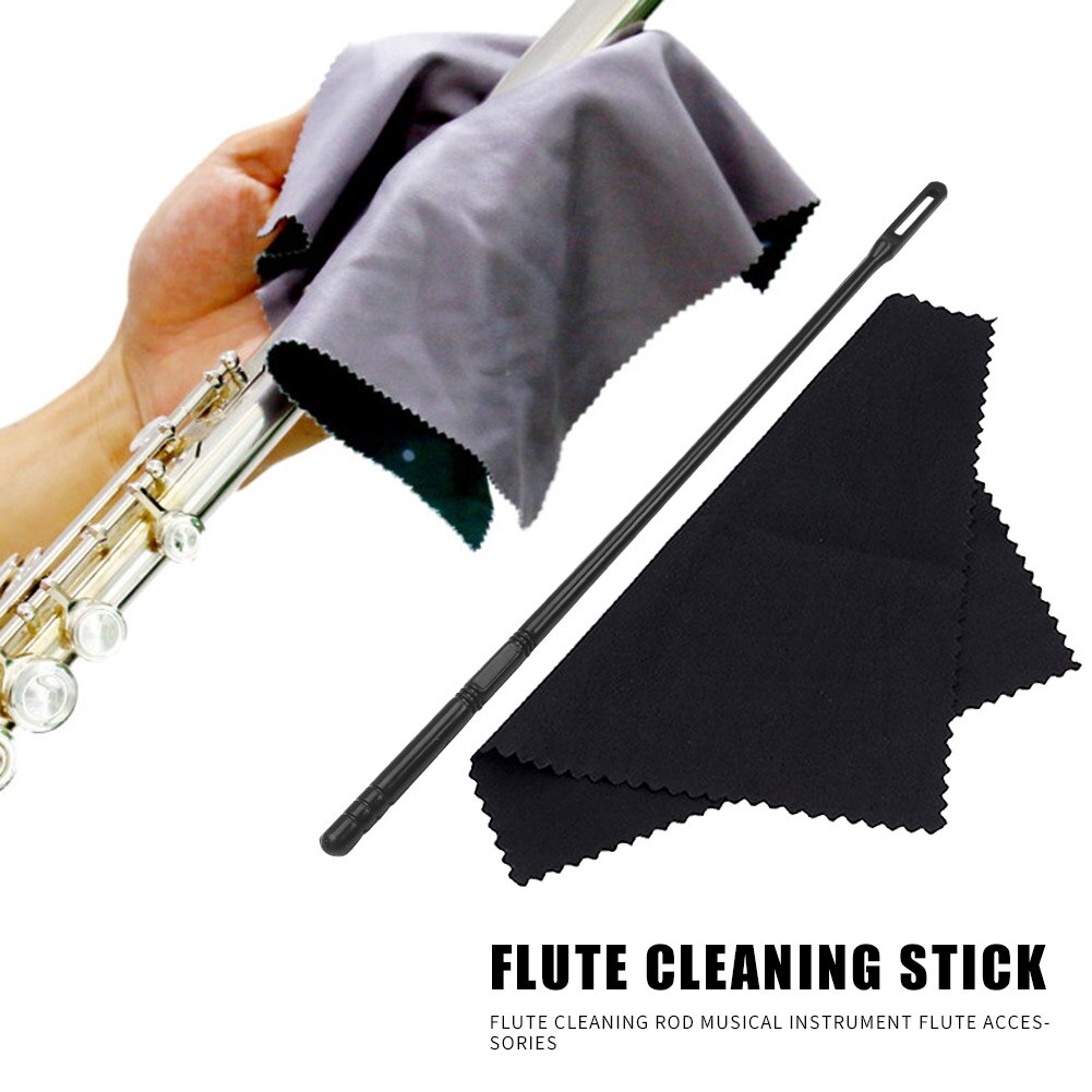 Flute Cleaning Rod with Reusable Cloth Set by HitMyNeed