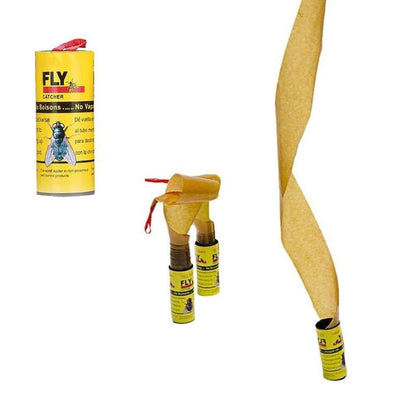 Fly Catcher Sticky Paper Rolls Set of 4 by HitMyNeed