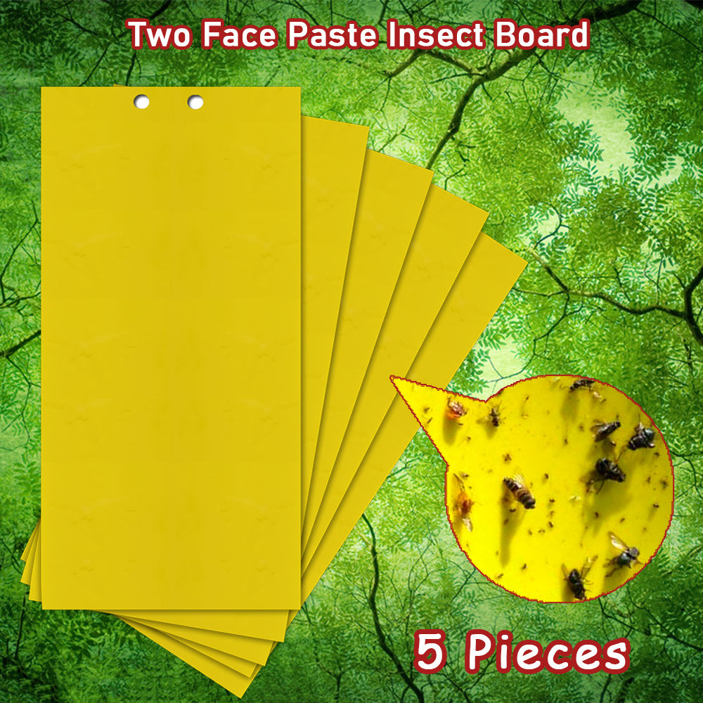 Fly Sticky Trap Double-Sided - Pack of 5 Sheets by HitMyNeed