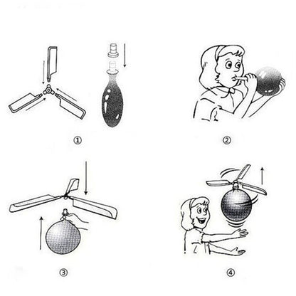 Flying Balloon Helicopter Toy Set for Kids by HitMyNeed
