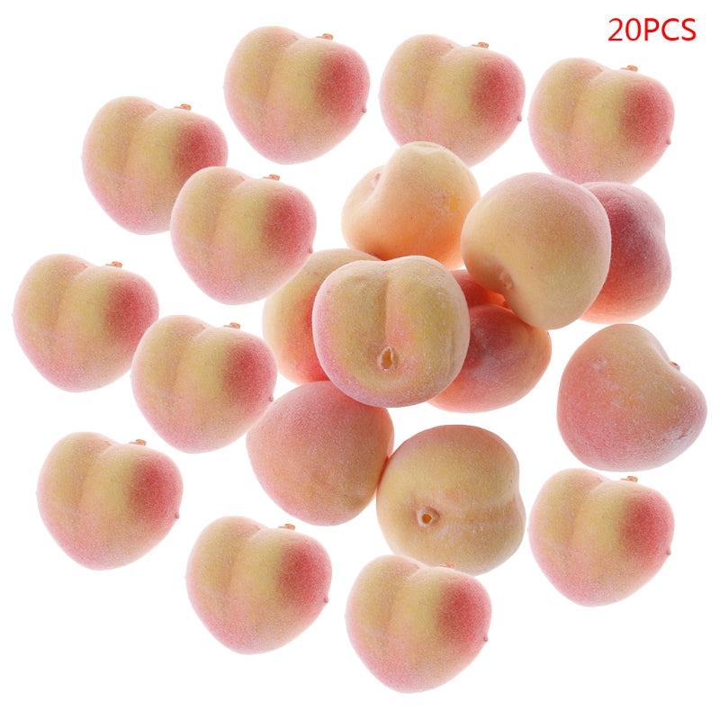 Foam Artificial Peaches Set of 20 by HitMyNeed