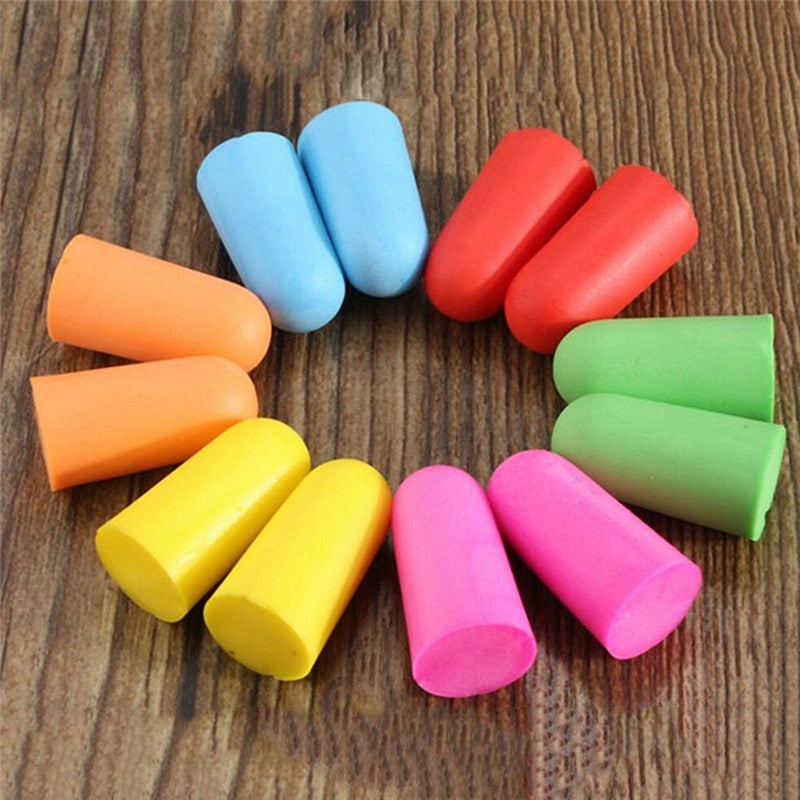Foam Earplugs Noise Reduction (10 Pairs, PU Foam) by HitMyNeed