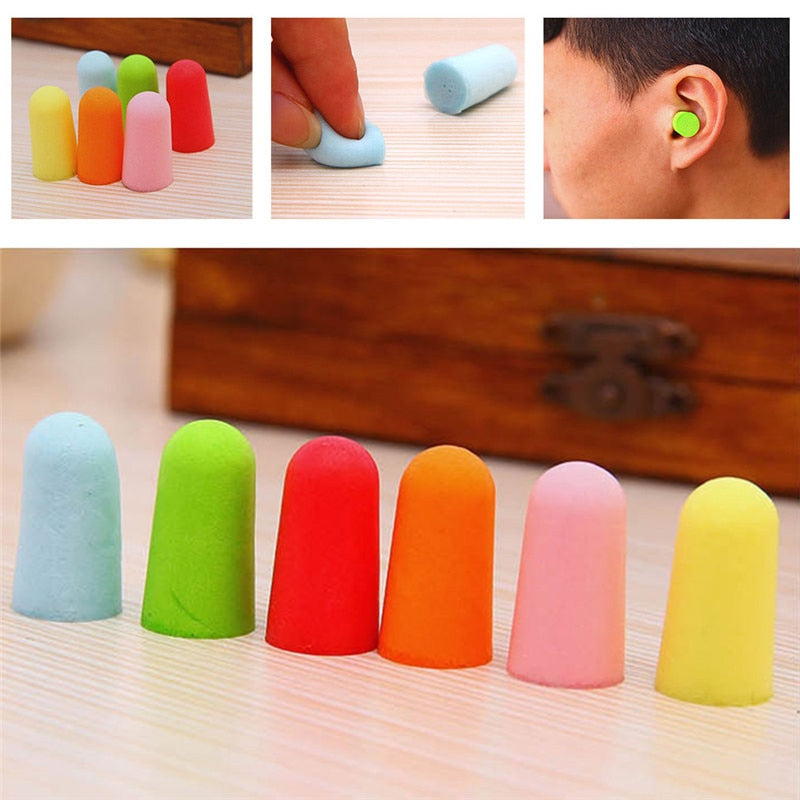 Foam Earplugs Noise Reduction (10 Pairs, PU Foam) by HitMyNeed