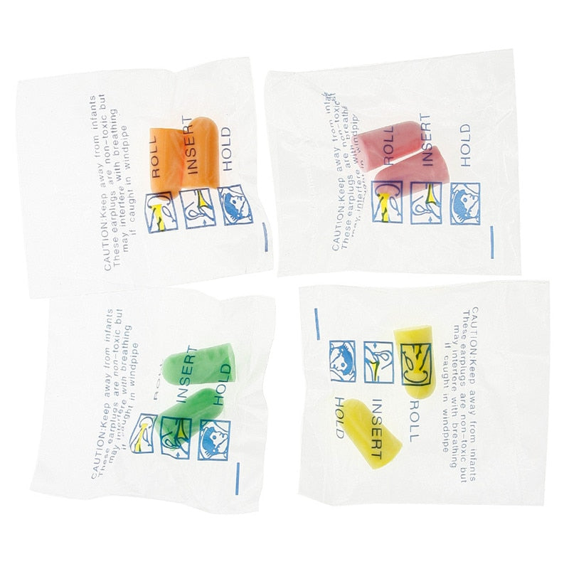 Foam Earplugs Noise Reduction (10 Pairs, PU Foam) by HitMyNeed