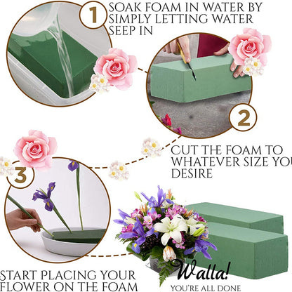 Foam Floral Bricks for Flower Arrangements (6 Pack) by HitMyNeed