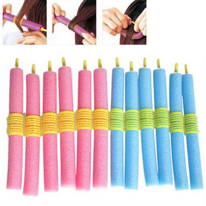 Foam Hair Rollers Set of 12 for Heatless Curls by HitMyNeed