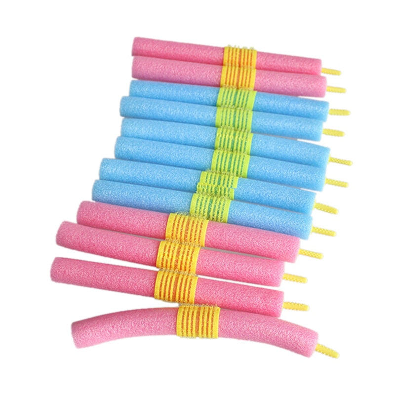 Foam Hair Rollers Set of 12 for Heatless Curls by HitMyNeed