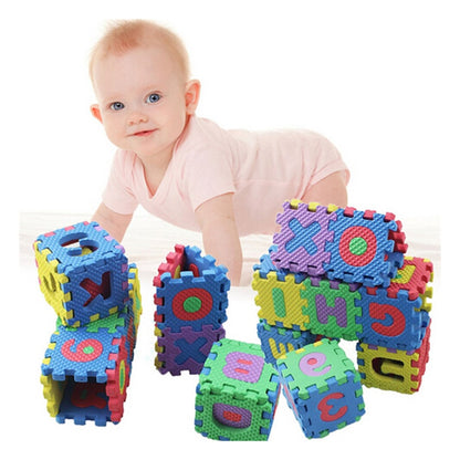 Foam Letter and Number Mini Puzzle Mats (36 pcs) by HitMyNeed
