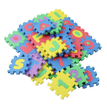 Foam Letter and Number Mini Puzzle Mats (36 pcs) by HitMyNeed