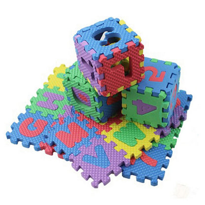 Foam Letter and Number Mini Puzzle Mats (36 pcs) by HitMyNeed