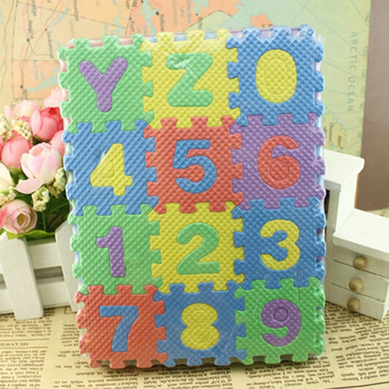 Foam Letter and Number Mini Puzzle Mats (36 pcs) by HitMyNeed