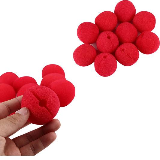 Foam Red Clown Noses Set of 10 by HitMyNeed