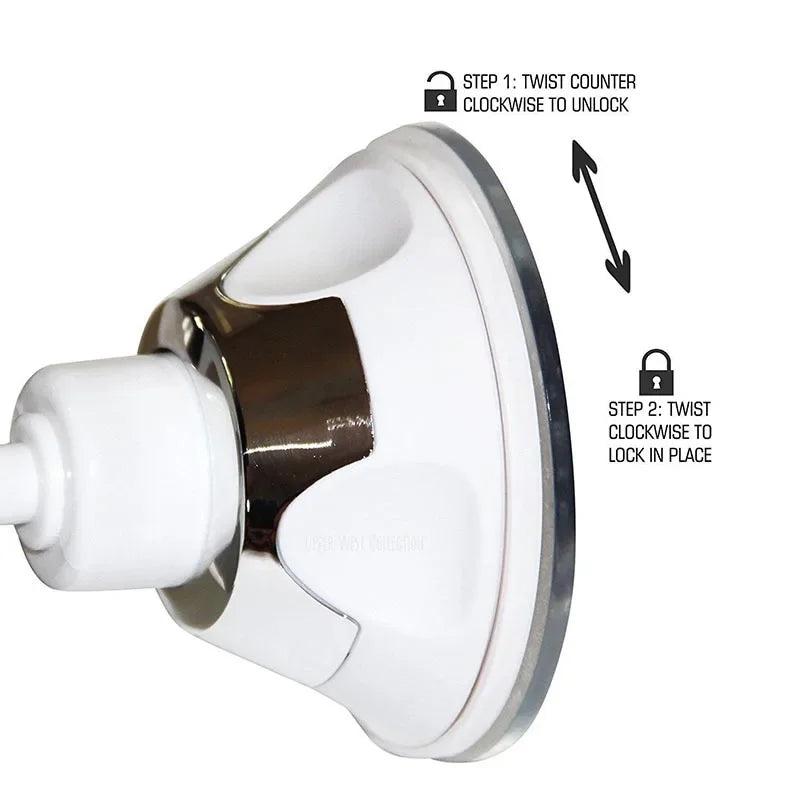 Fogless Shower Makeup & Shaving Mirror 360° with Holder by HitMyNeed