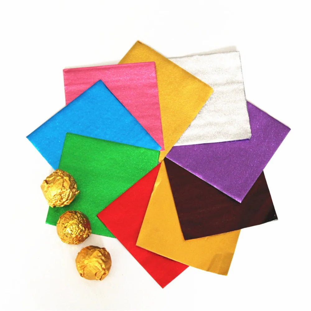 Foil Chocolate Wrappers 8x8cm (100 Pack) by HitMyNeed