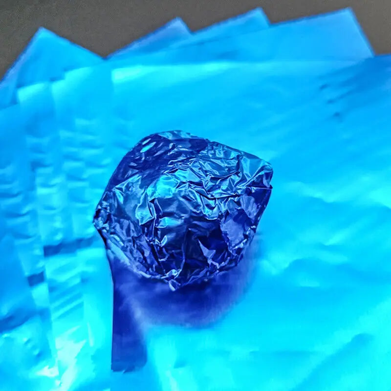 Foil Chocolate Wrappers 8x8cm (100 Pack) blue by HitMyNeed