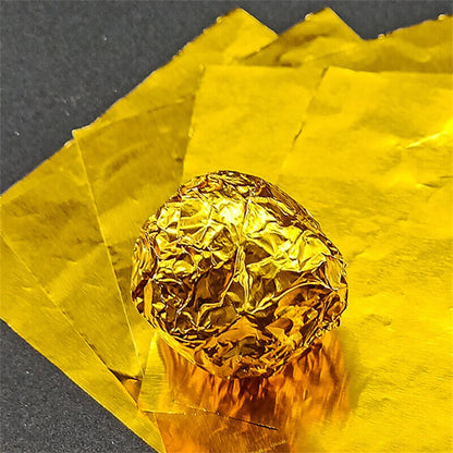 Foil Chocolate Wrappers 8x8cm (100 Pack) gold by HitMyNeed