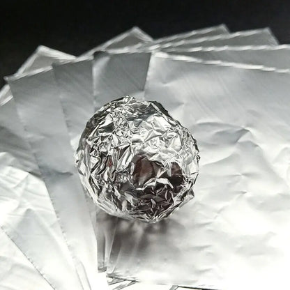 Foil Chocolate Wrappers 8x8cm (100 Pack) silver by HitMyNeed