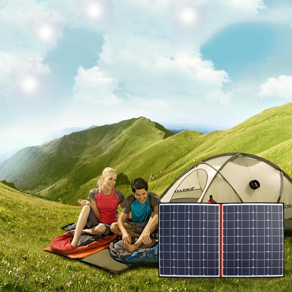 Foldable 140W Solar Panel Portable Outdoor Charger by HitMyNeed