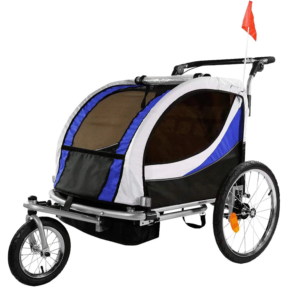 Foldable 2-in-1 Bike Trailer & Baby Pet Stroller by HitMyNeed