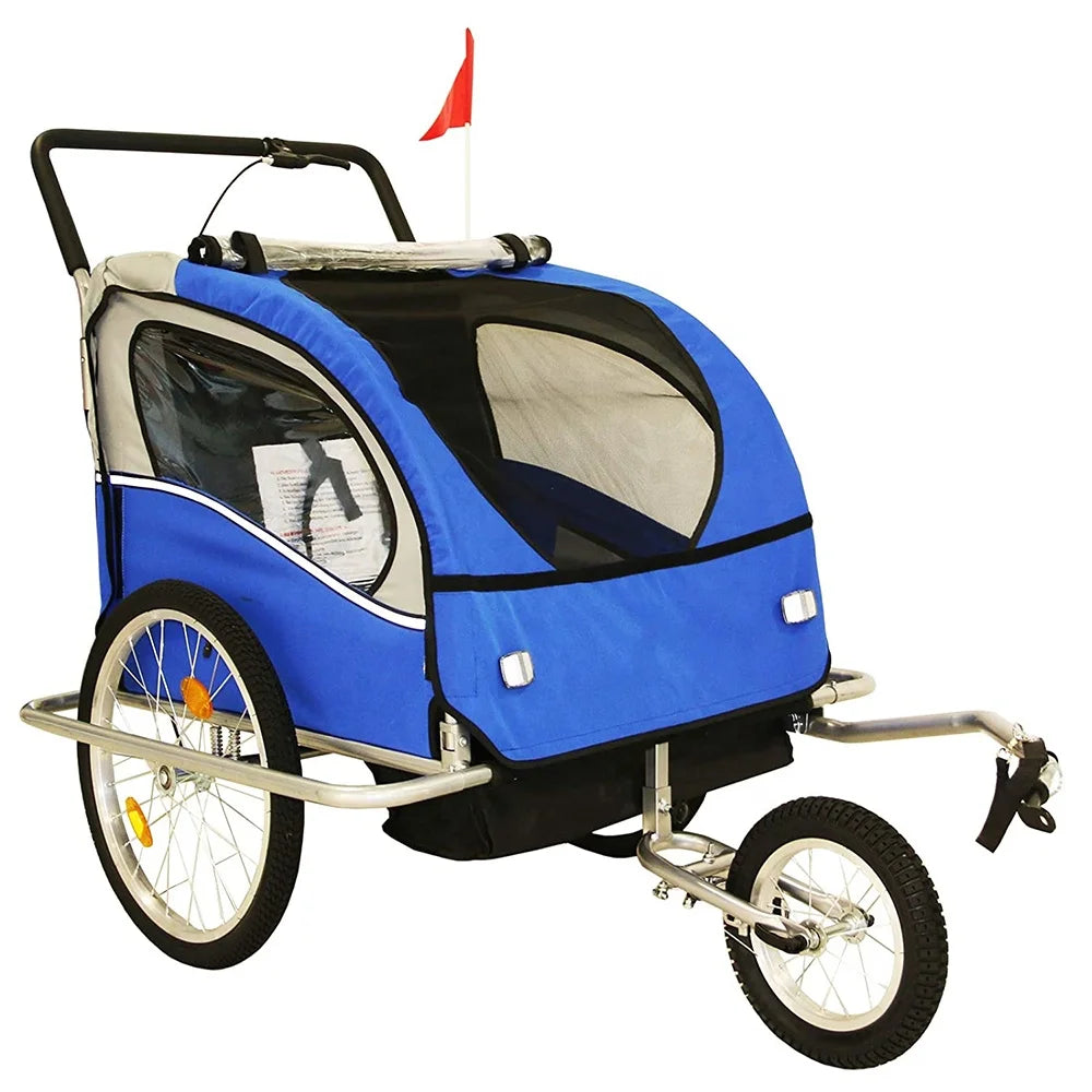 Foldable 2-in-1 Bike Trailer & Baby Pet Stroller by HitMyNeed