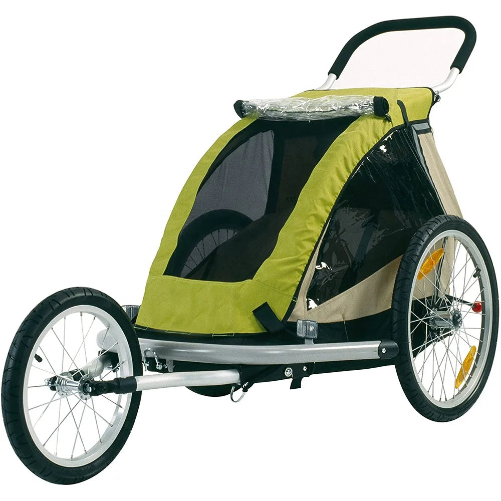 Foldable 2-in-1 Bike Trailer & Baby Pet Stroller by HitMyNeed