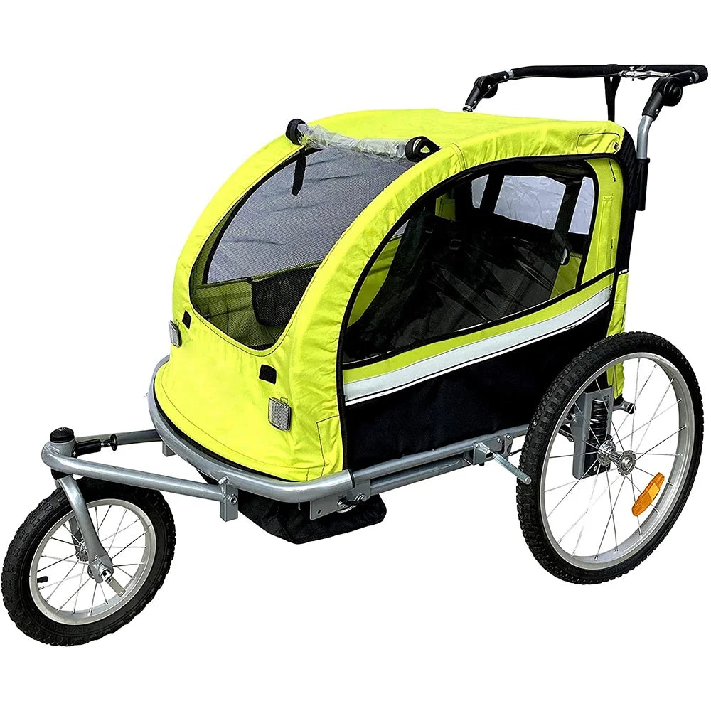 Foldable 2-in-1 Bike Trailer & Baby Pet Stroller by HitMyNeed